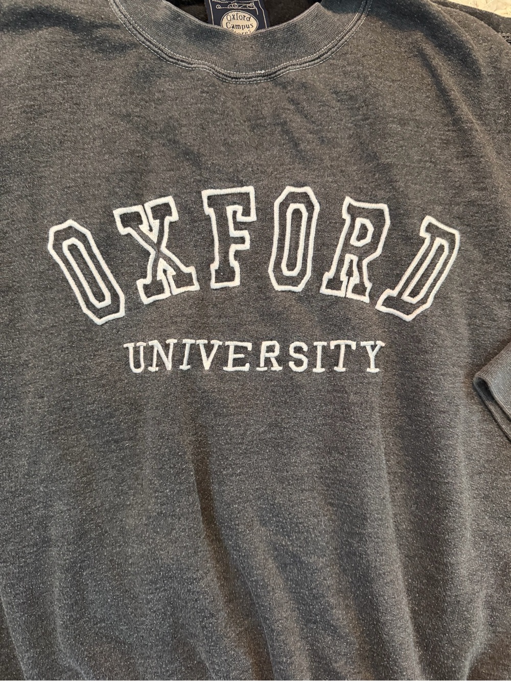 Oxford Charcoal Gray 'OXFORD UNIVERSITY' Crewneck Sweatshirt